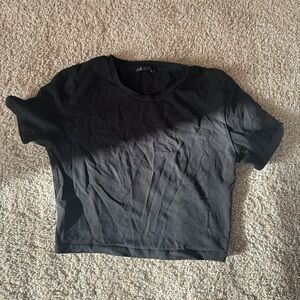 Zara Black Crewneck Tee